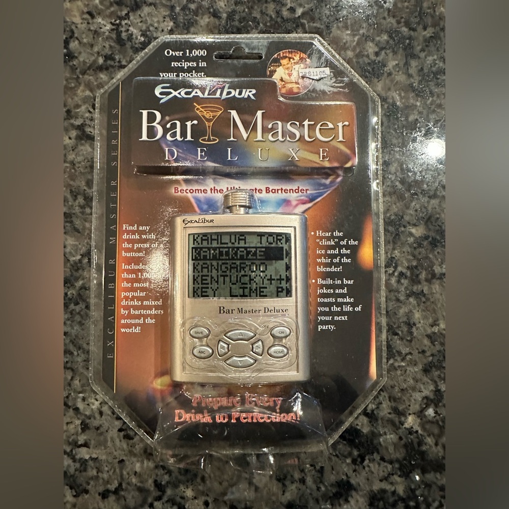 NWOT Electronic Bar Master Deluxe Talking Drink Maker Guide by Excaliber